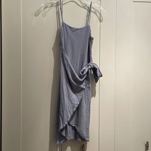 NEW Lulus Blue MIDI Wrap Dress